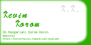 kevin korom business card